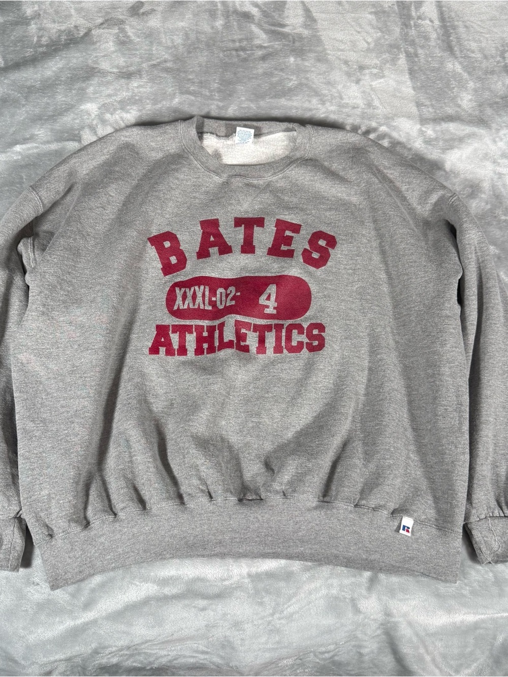 Vintage Bates College Athletics Sweatshirt Mens 3XL Boxy Short Fit Y2K